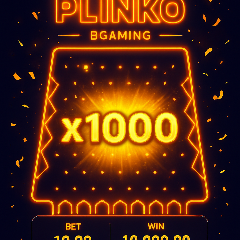 Plinko BGaming — выигрыш x1000 на высоком риске
